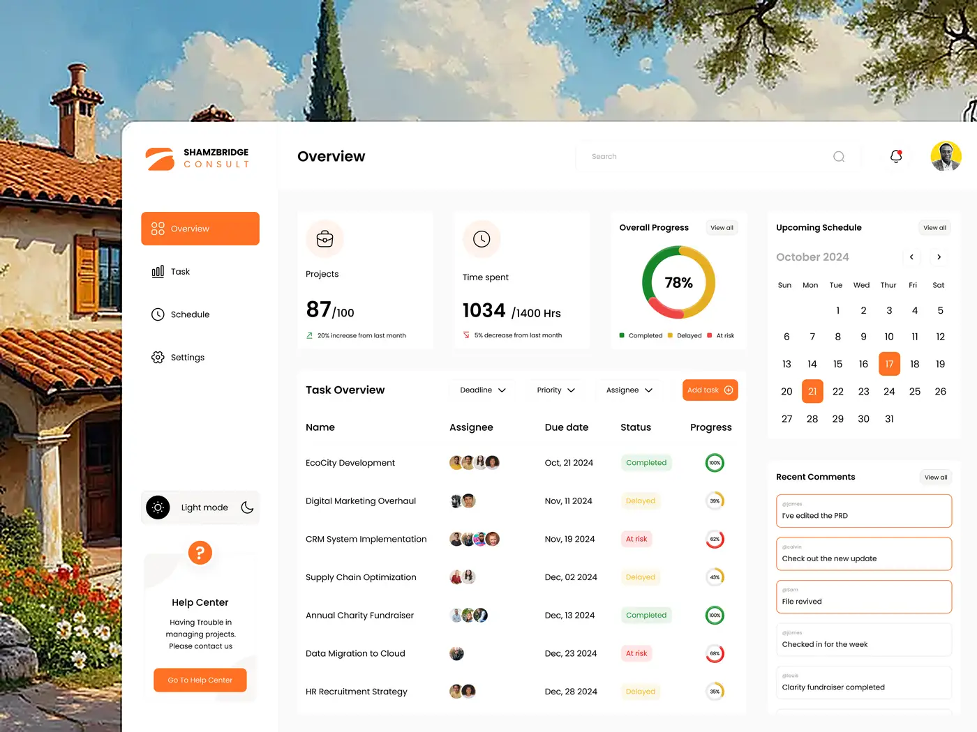ShamzBridge web app design