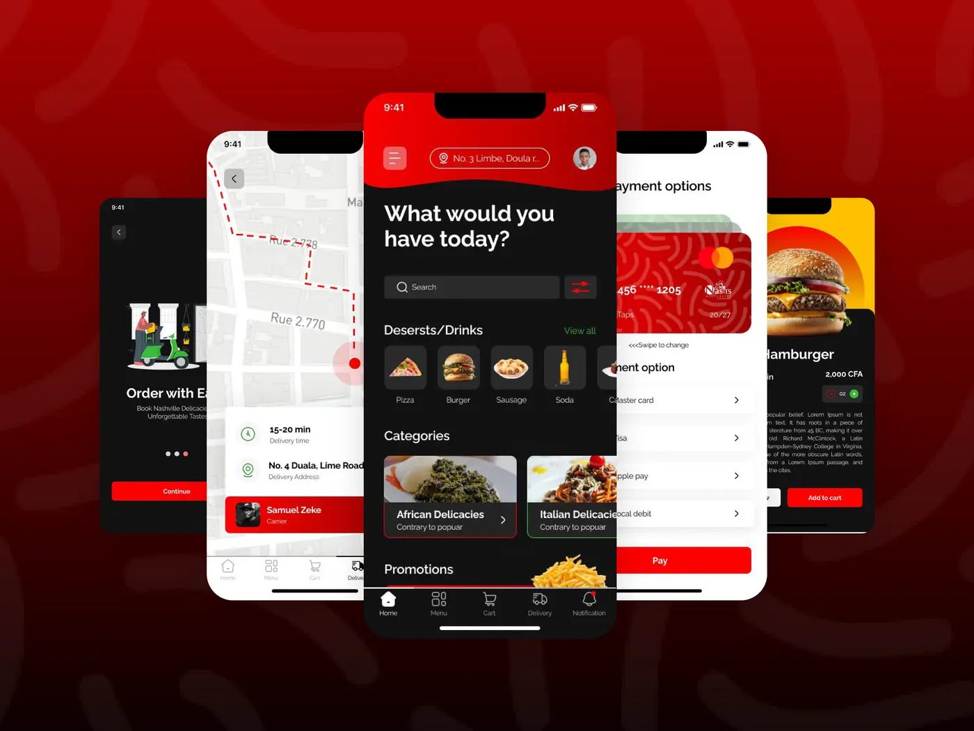 Nash Delicacies mobile app design