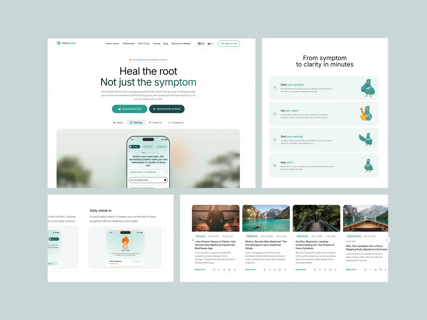 RootCause website design