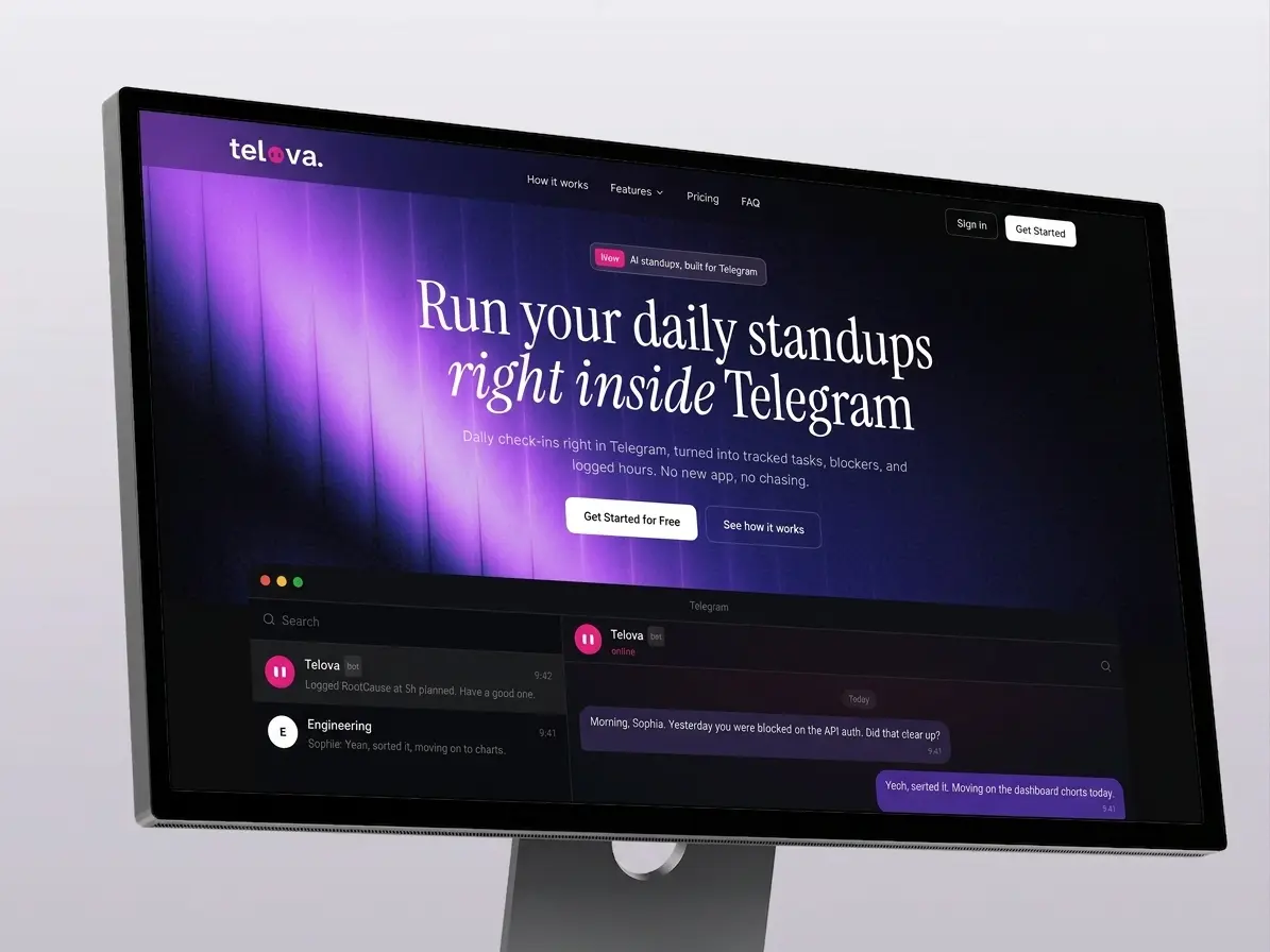Telova website design