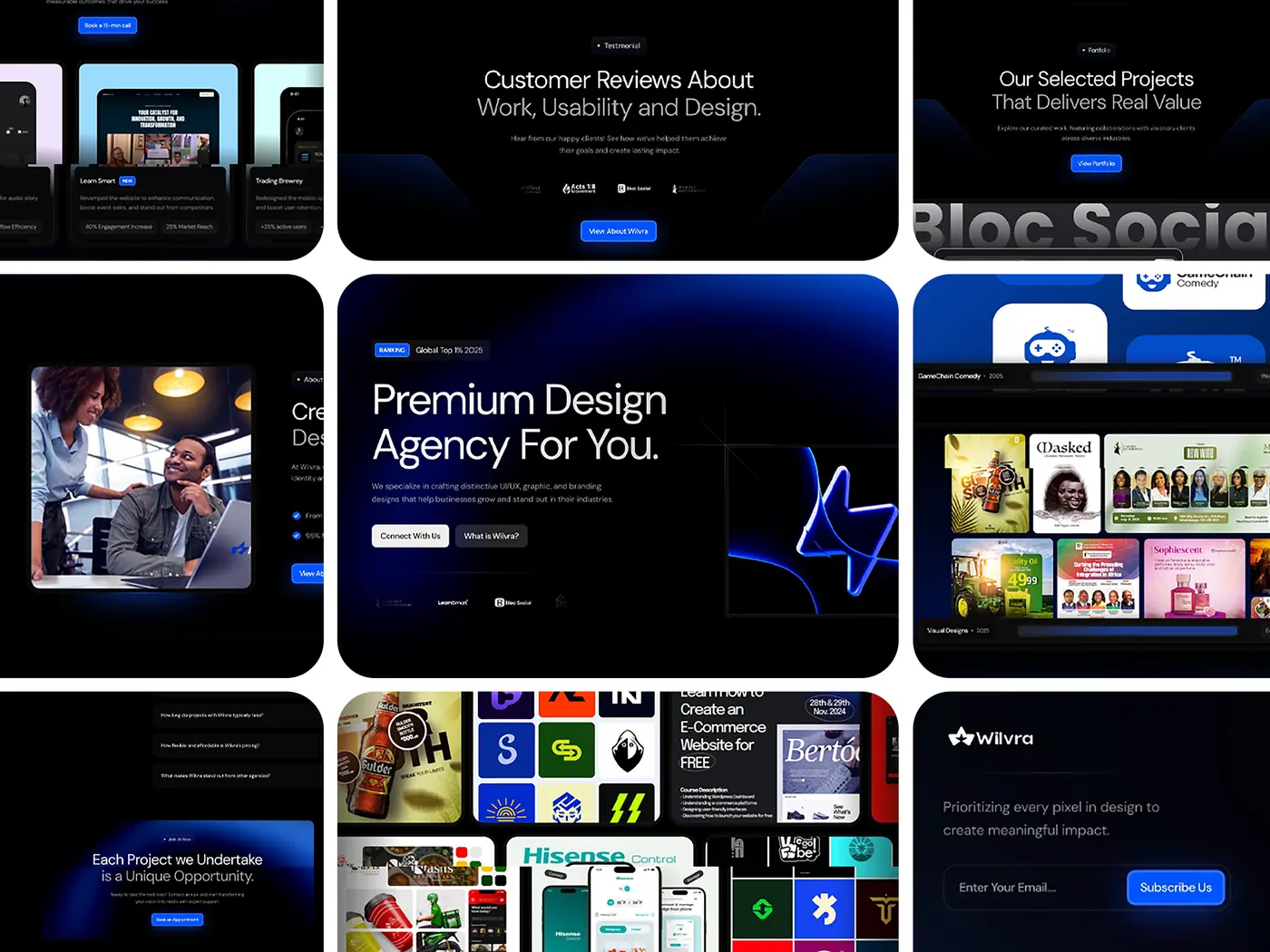 Wilvra website design
